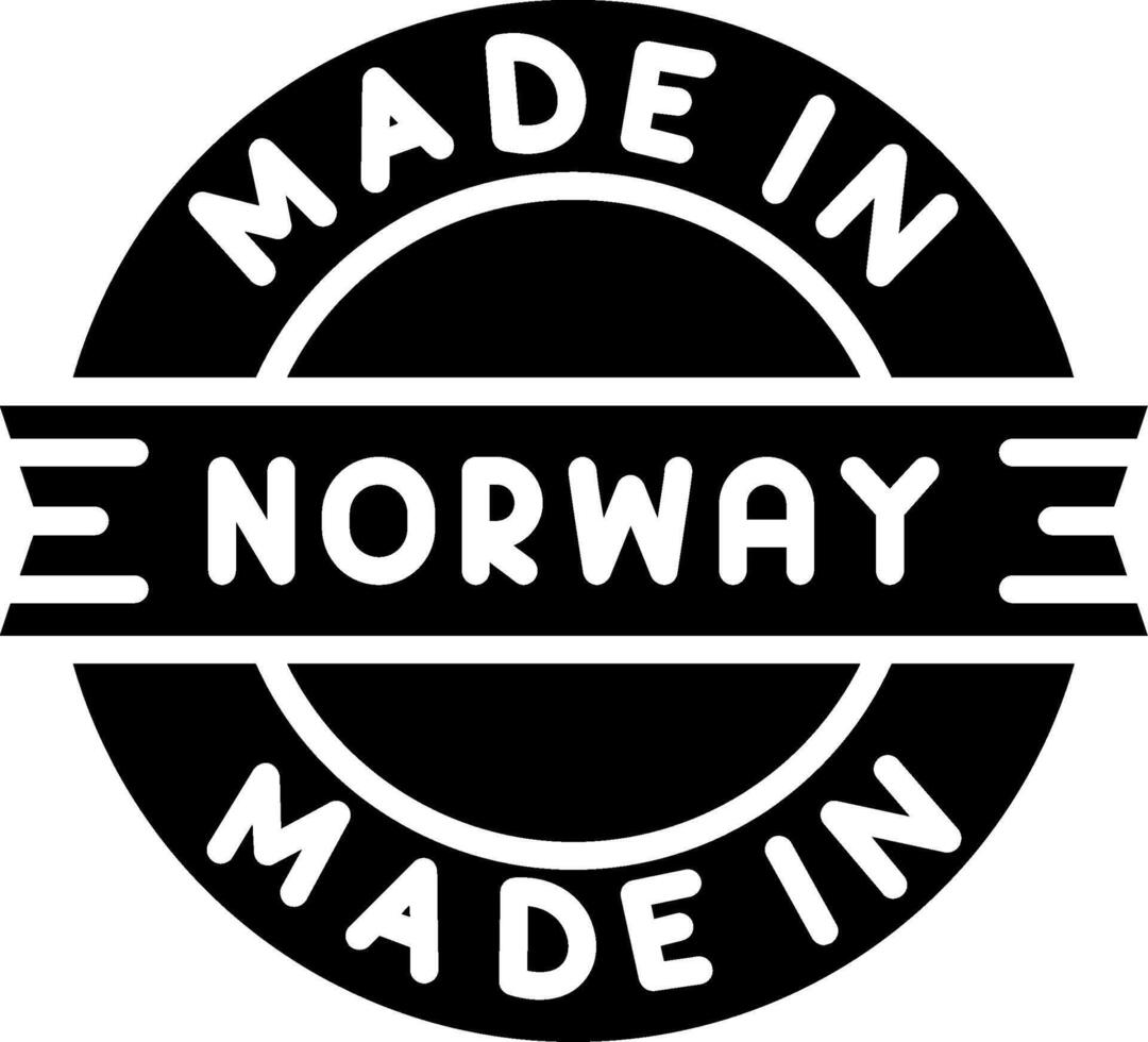 Made In Norway Glyph Icon vector
