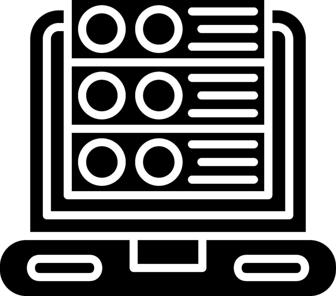 Server Control Glyph Icon vector