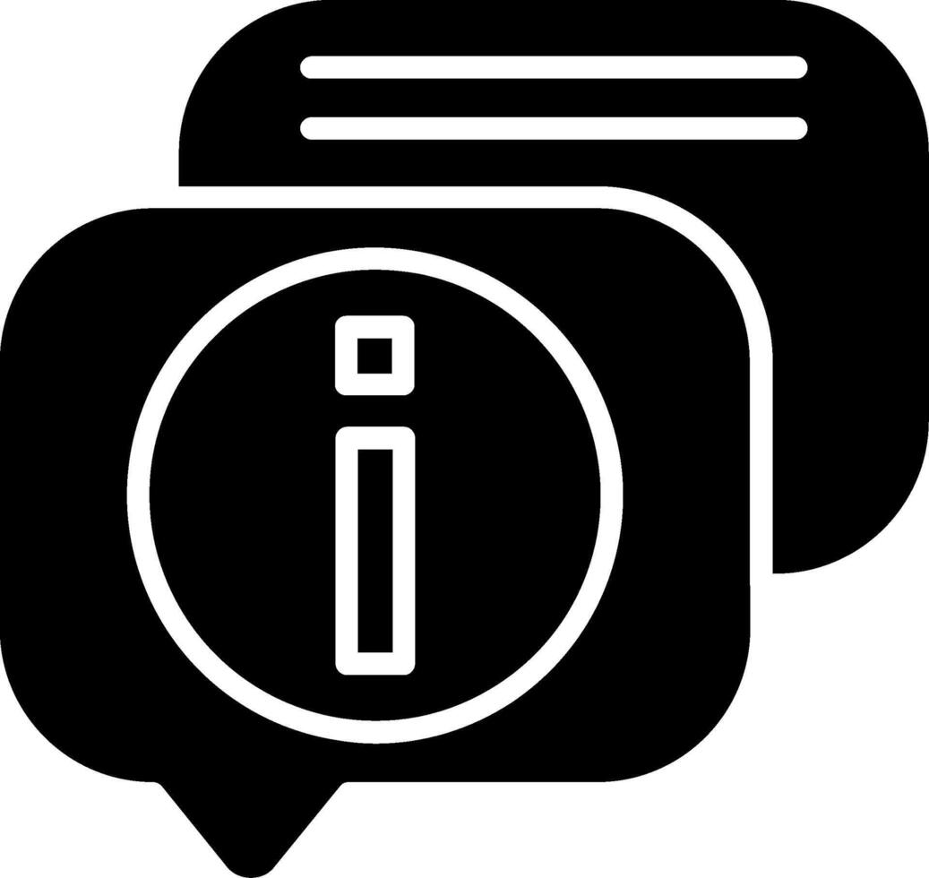 Information Glyph Icon vector