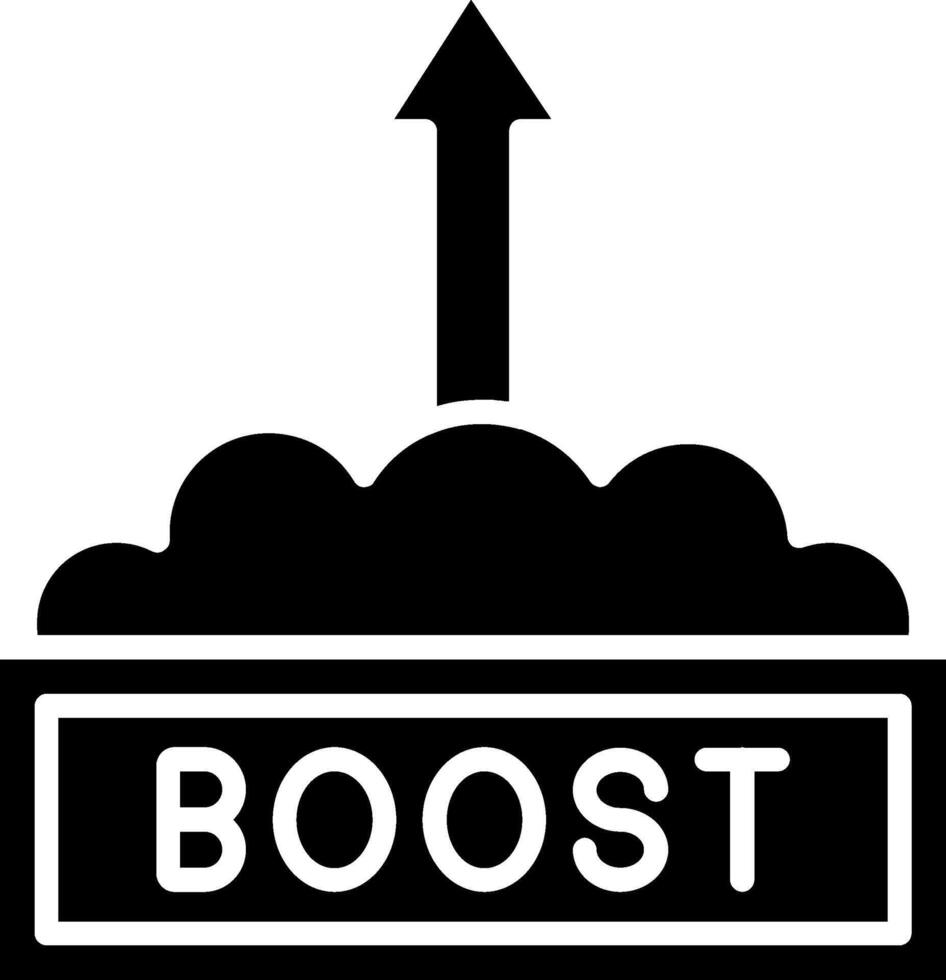 Boost Glyph Icon vector