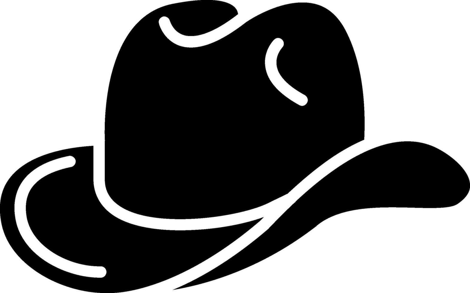 Cowboy Hat Glyph Icon vector