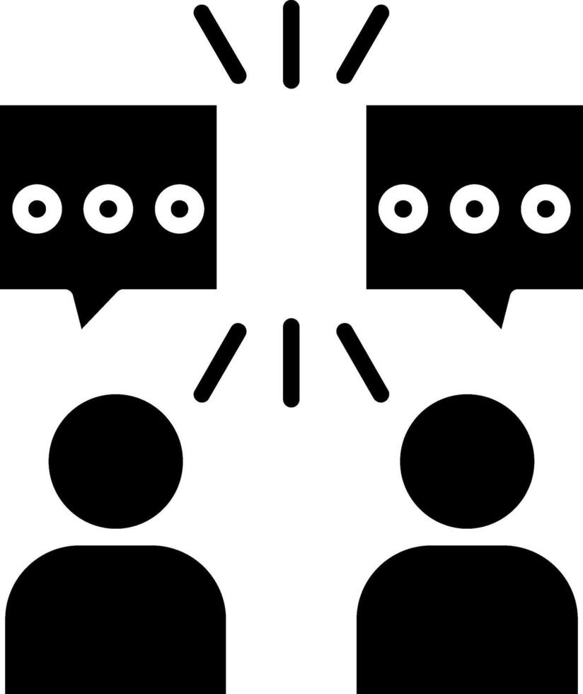 Conversation Glyph Icon vector