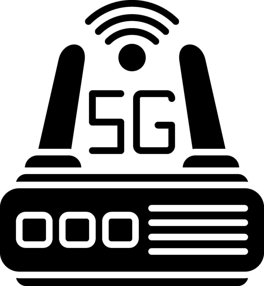 5g Glyph Icon vector