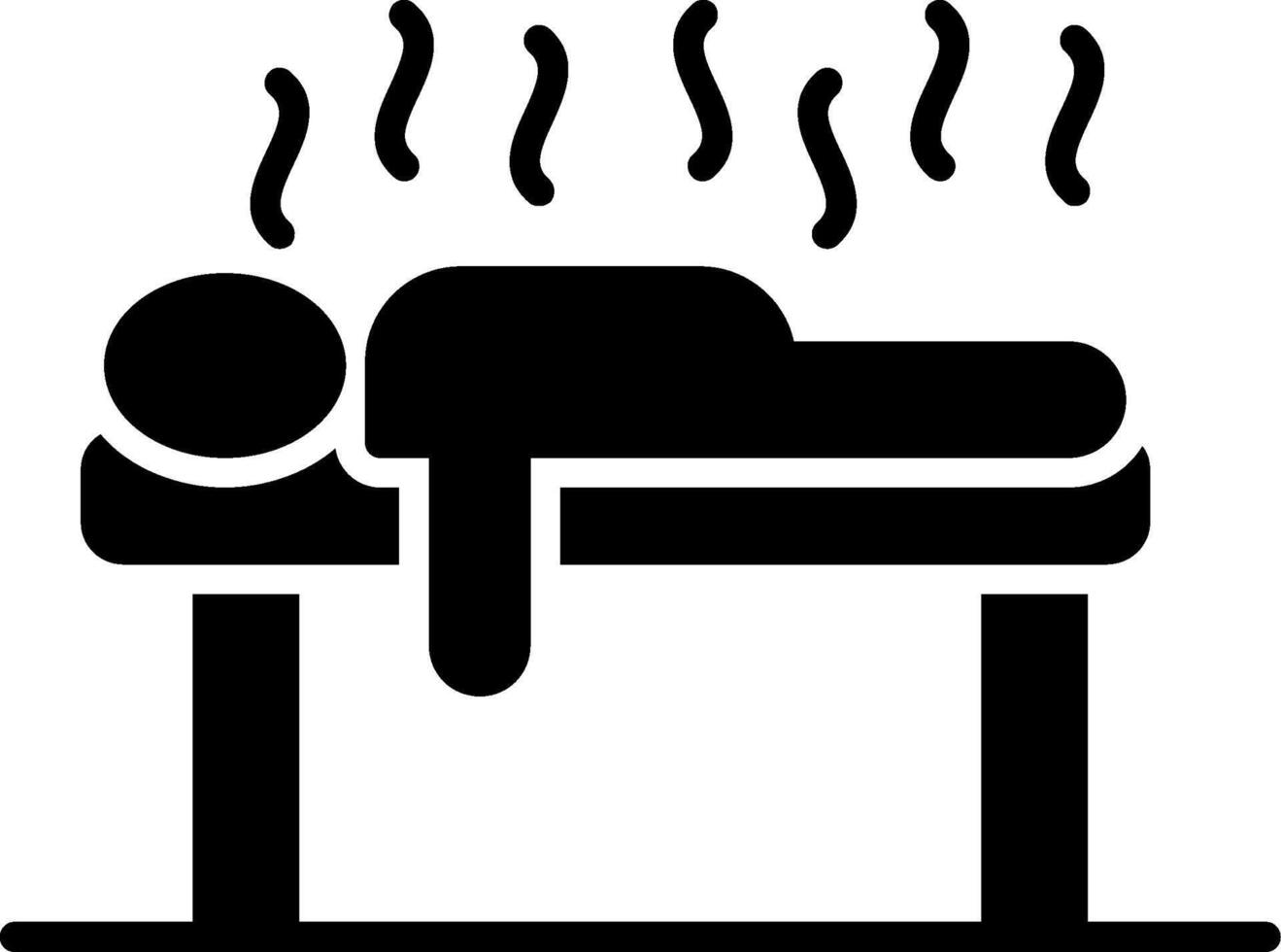 Spa Bed Glyph Icon vector
