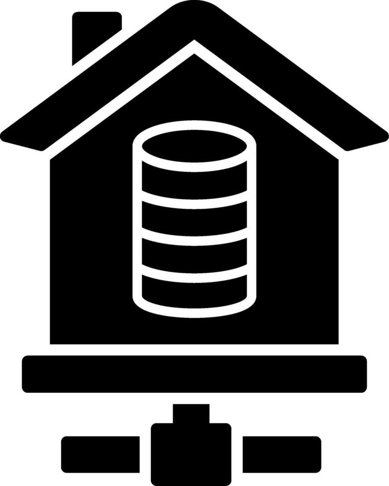 Database Glyph Icon vector