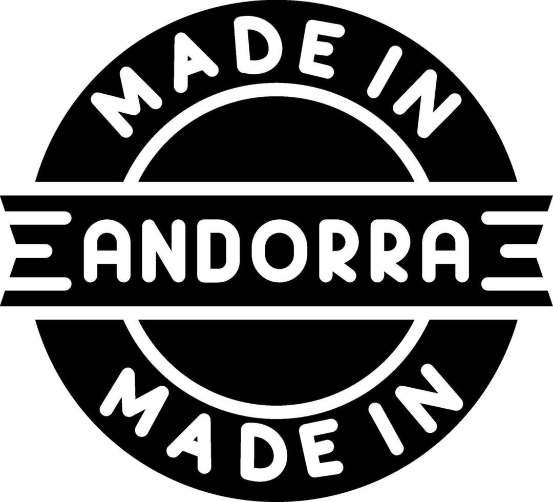 Made In Andorra Glyph Icon vector