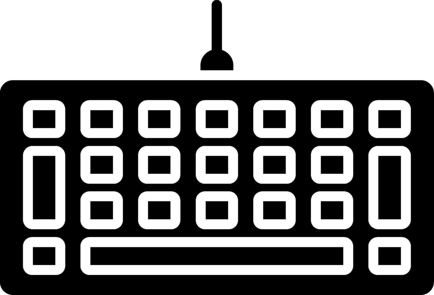 Keyboard Glyph Icon vector