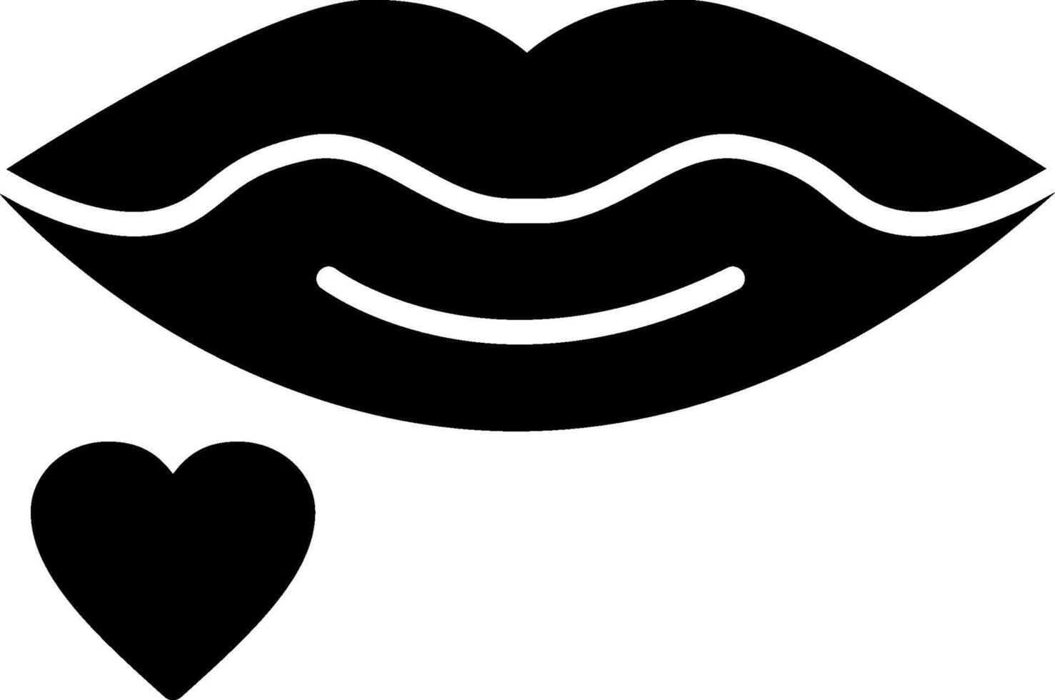 Lips Glyph Icon vector