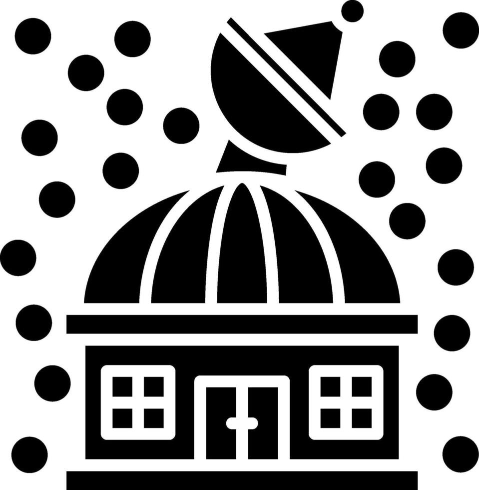 Observatory Glyph Icon vector