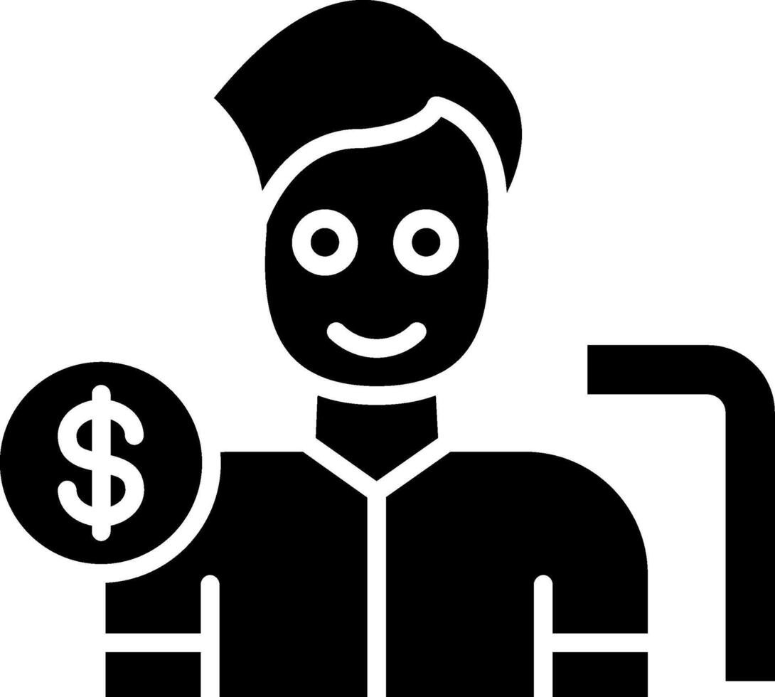 Pension Glyph Icon vector