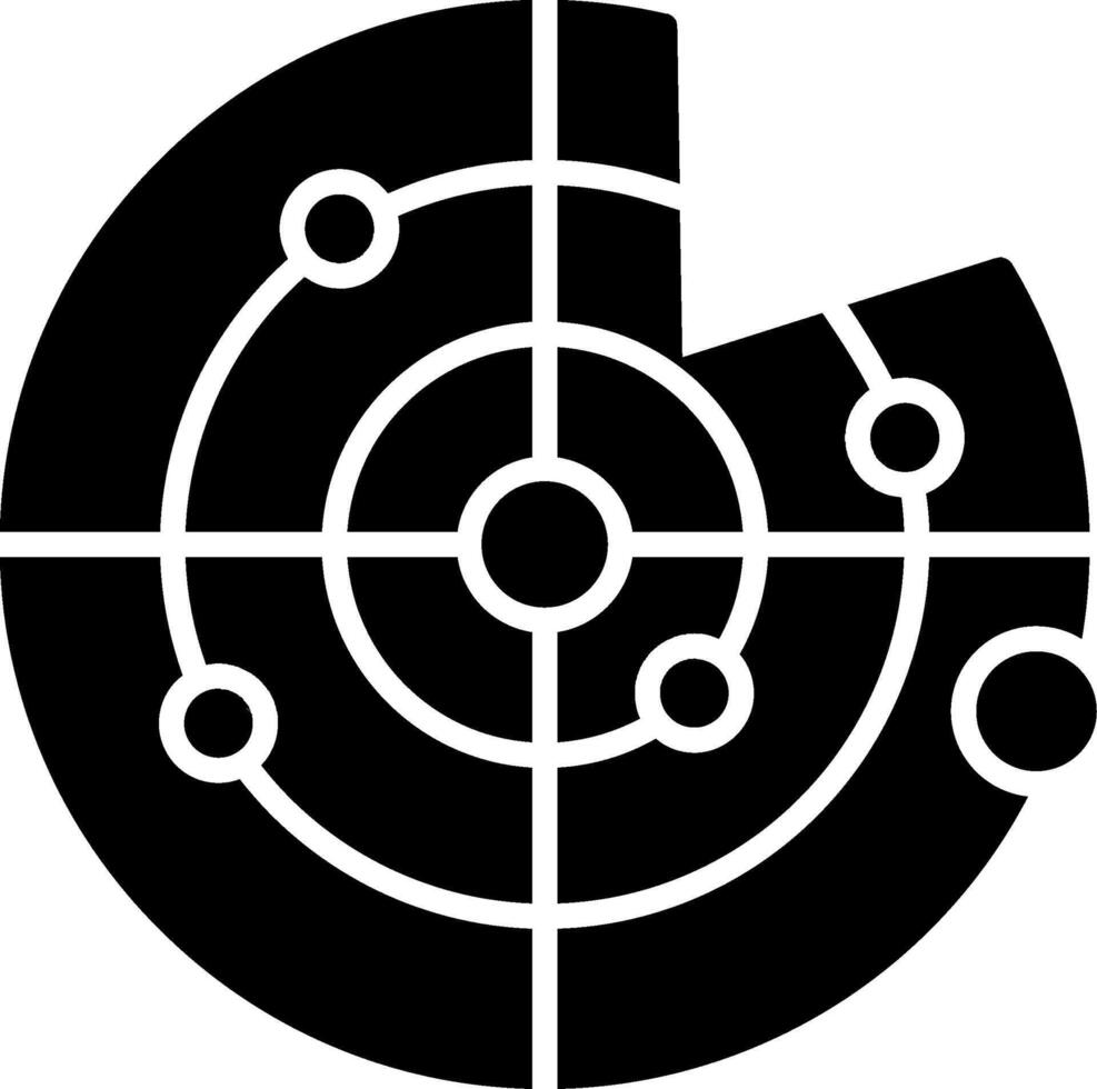 Radar Glyph Icon vector