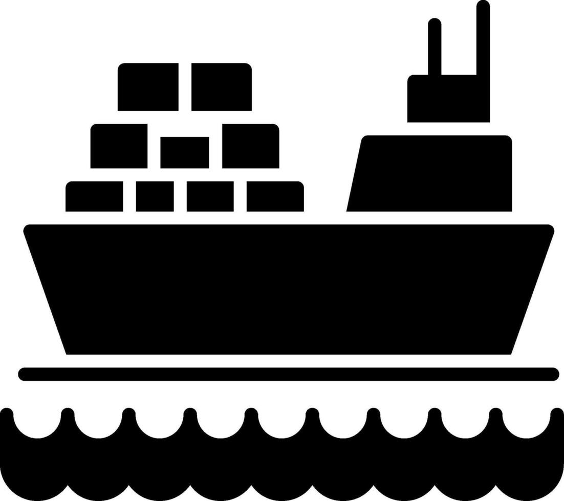 Ship Glyph Icon vector