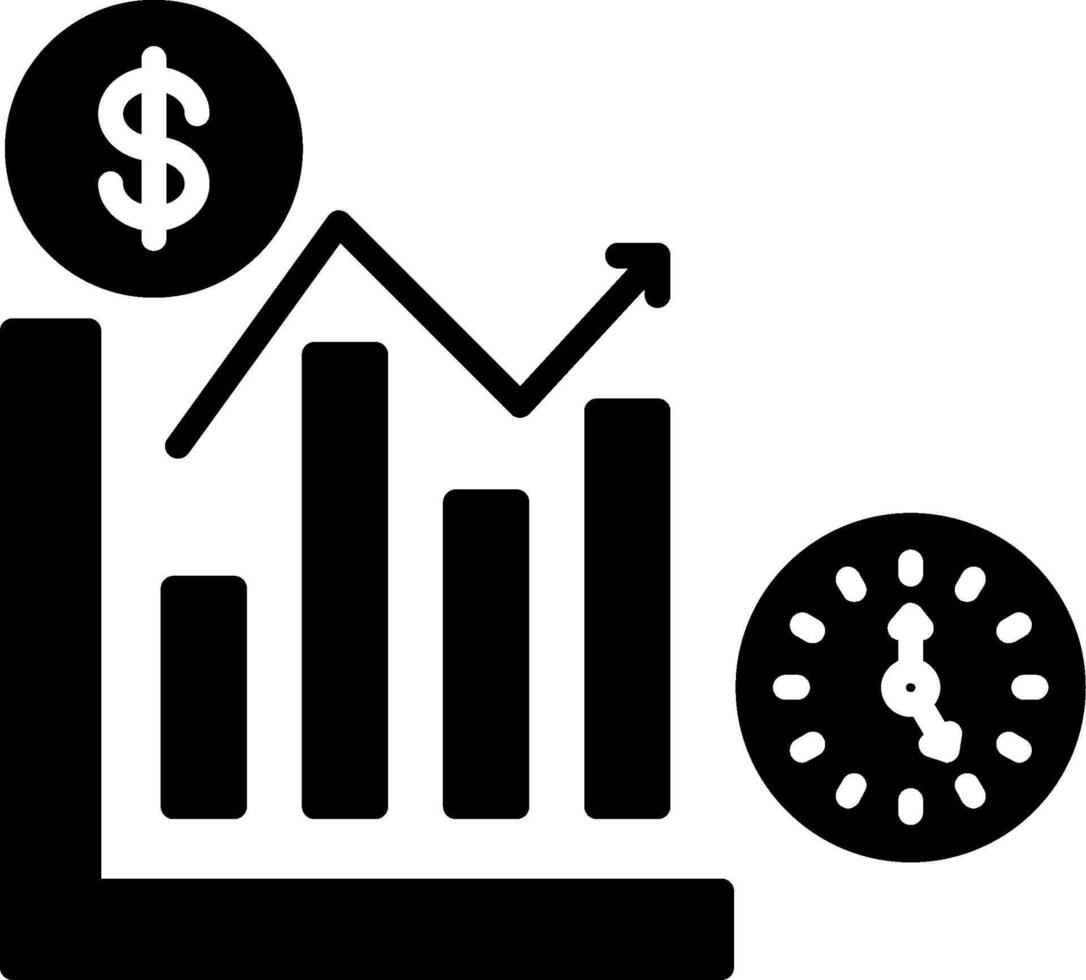 Statistics Glyph Icon vector