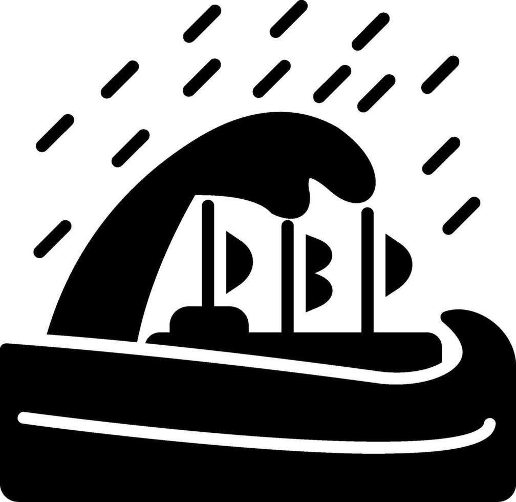 Storm Glyph Icon vector