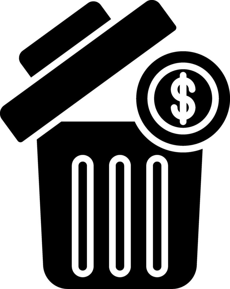 Trash Glyph Icon vector