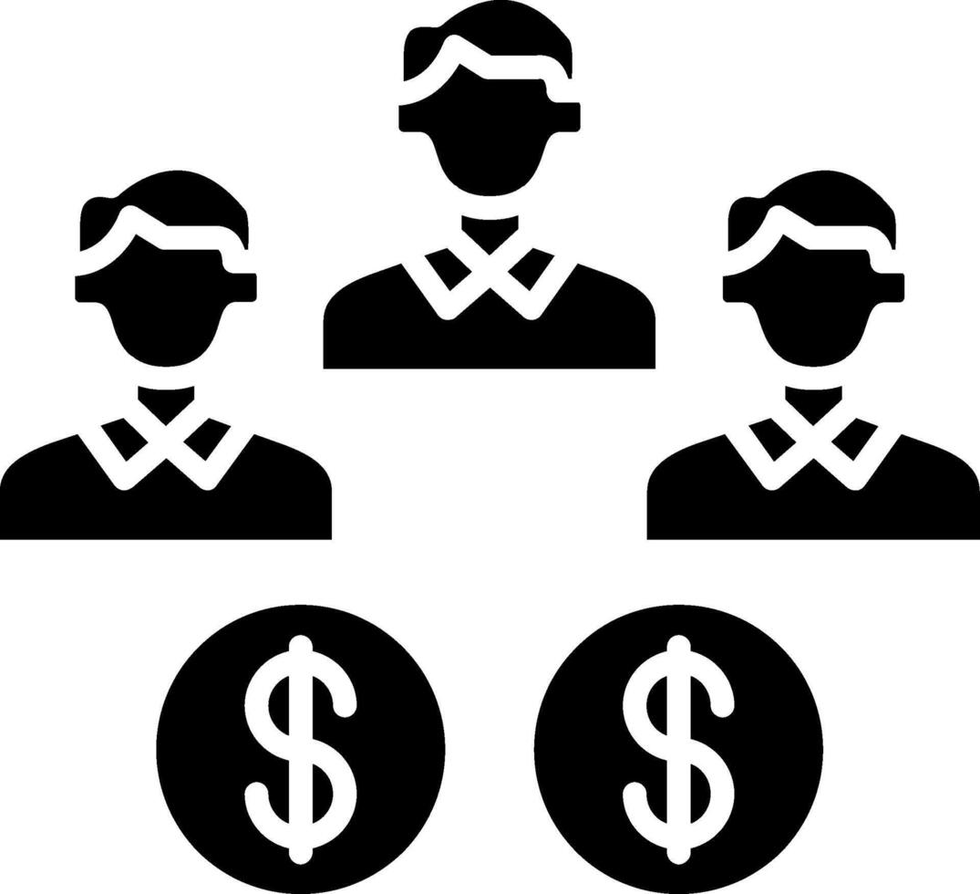 Sales Team Glyph Icon vector