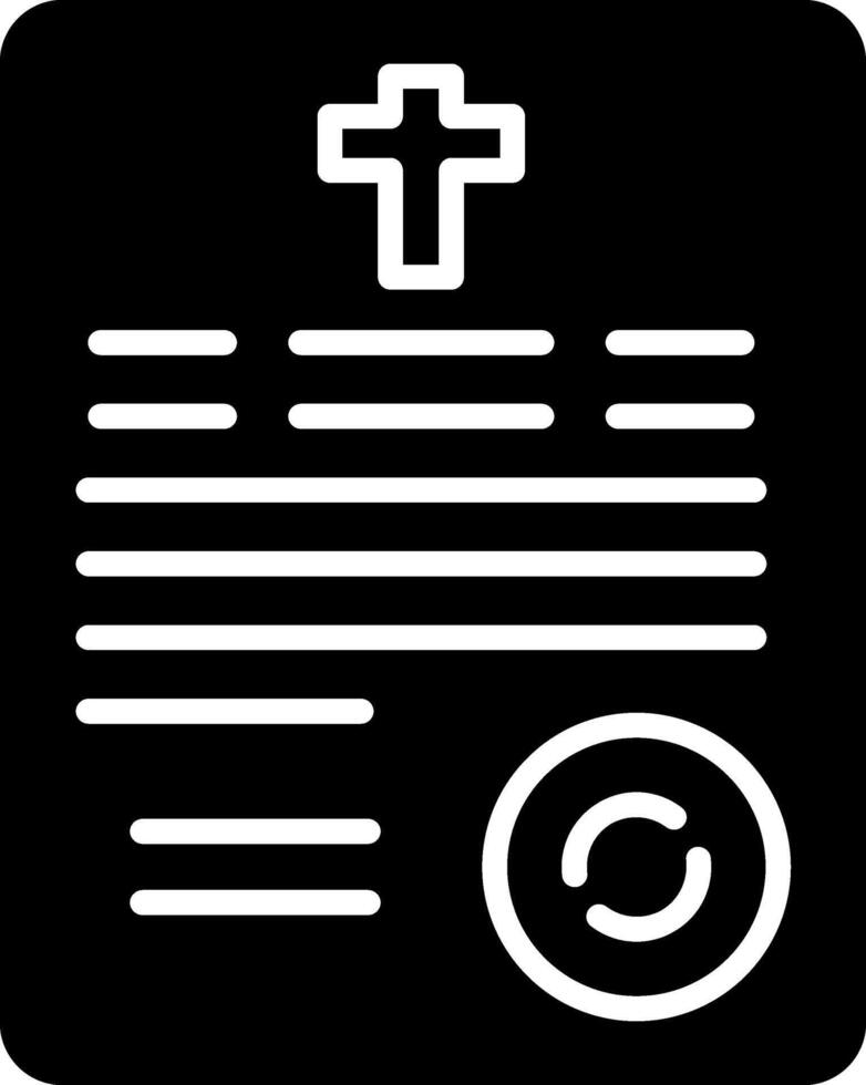 Will Glyph Icon vector