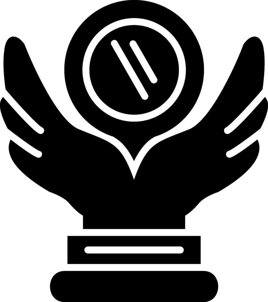 Trophy Cup Glyph Icon vector