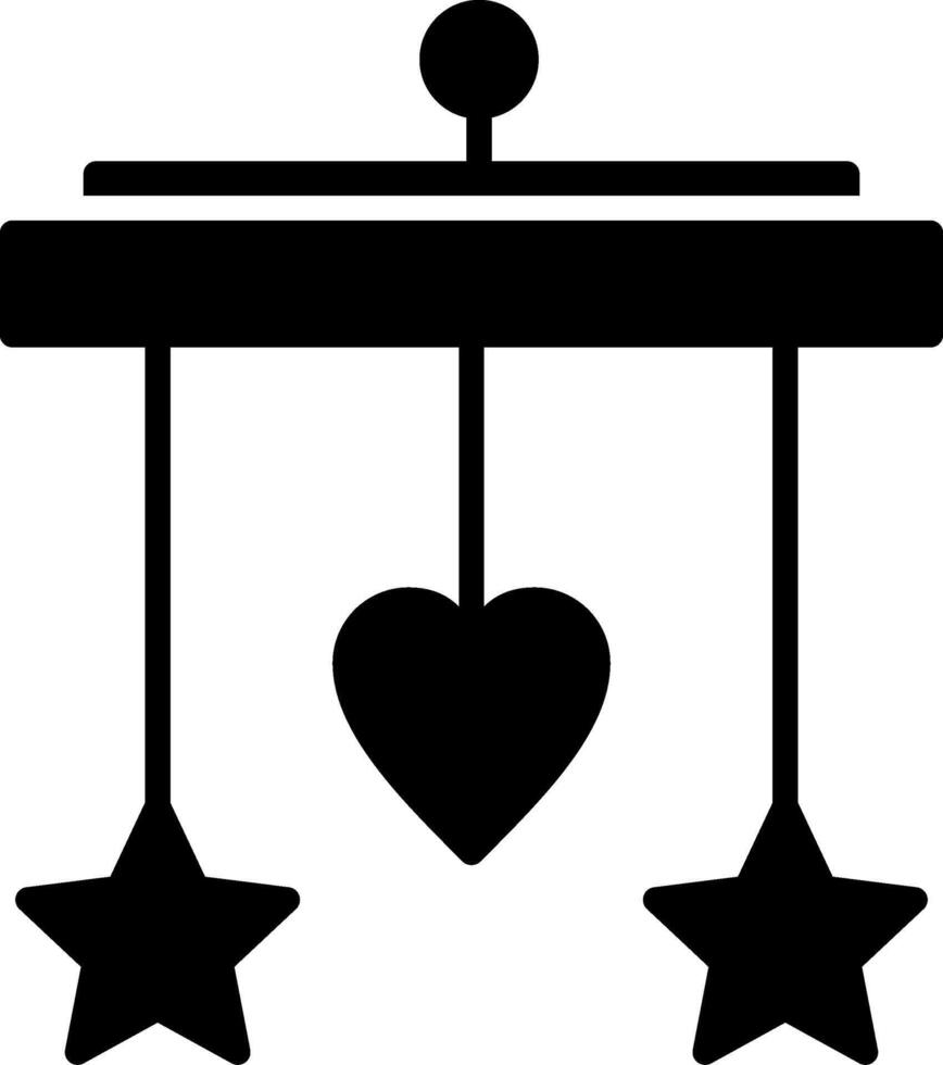Baby Mobile Glyph Icon vector