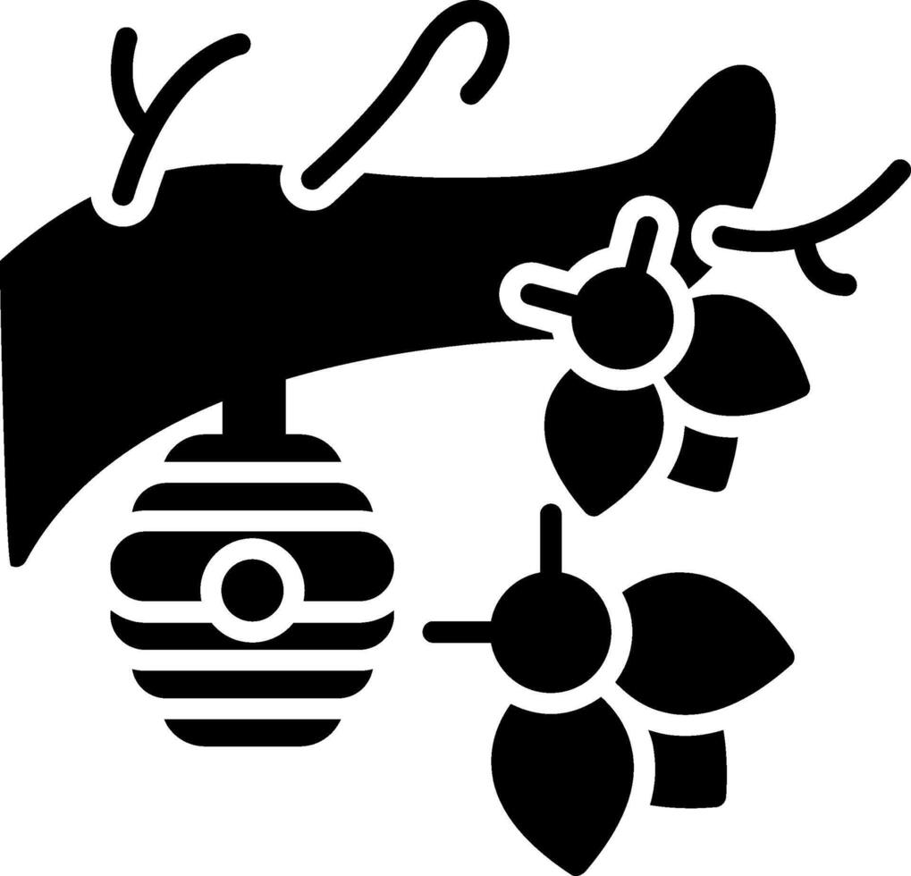 Beehive Glyph Icon vector