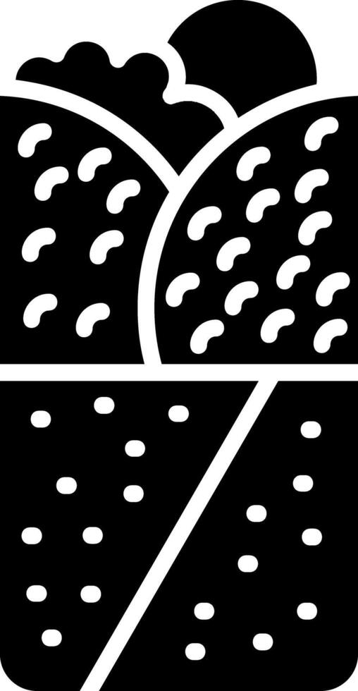 Doner Kebab Glyph Icon vector