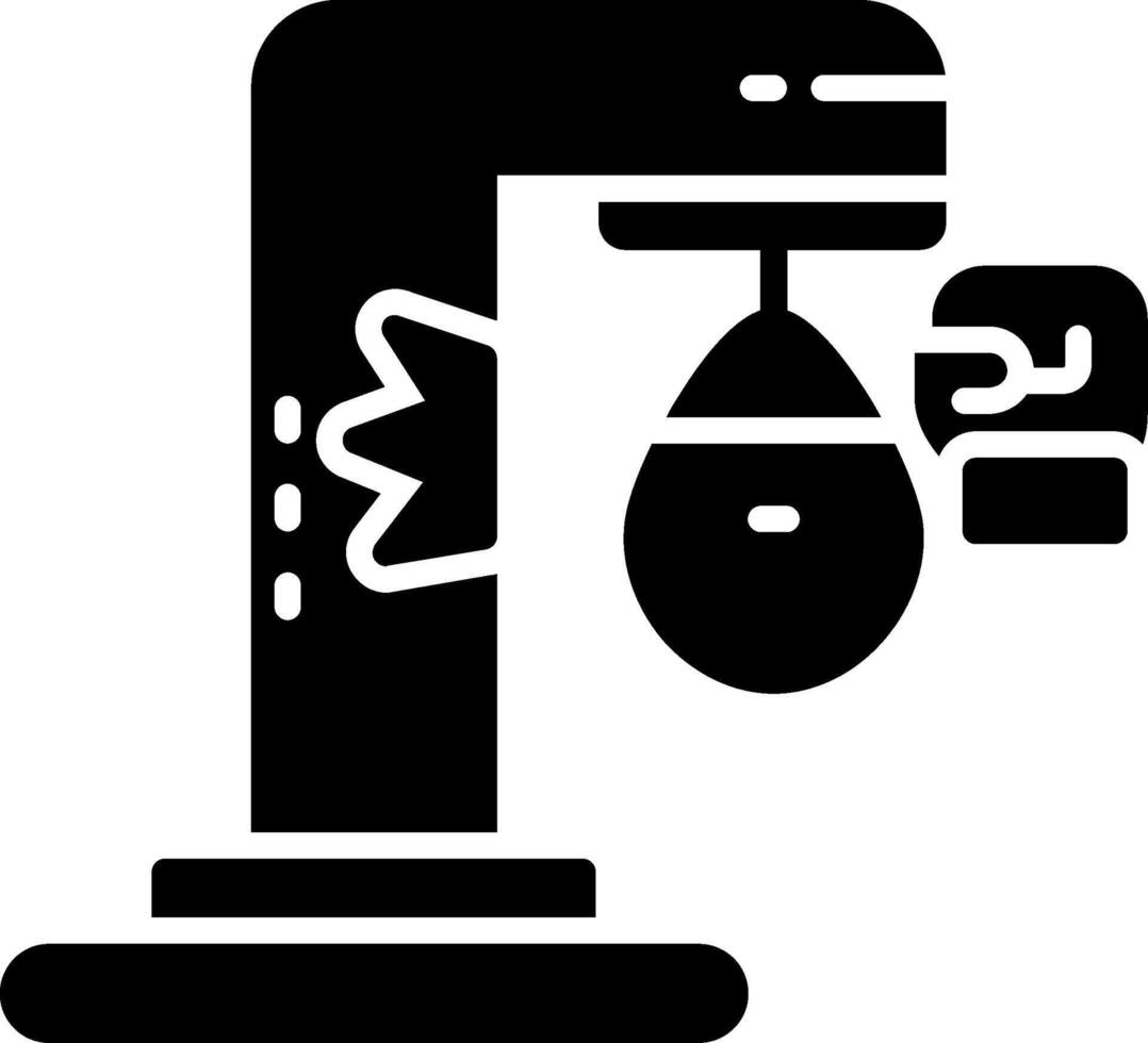 Boxing Machine Glyph Icon vector