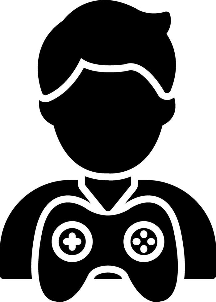 Gamer Glyph Icon vector
