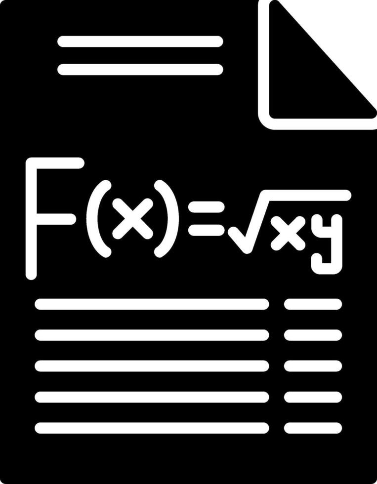 Formula Glyph Icon vector