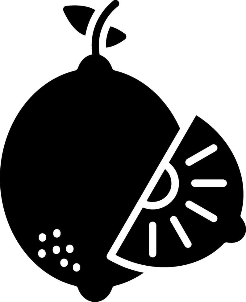 Lemon Glyph Icon vector