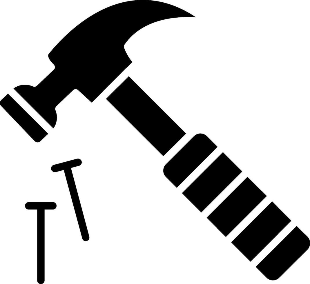 Hammer Glyph Icon vector