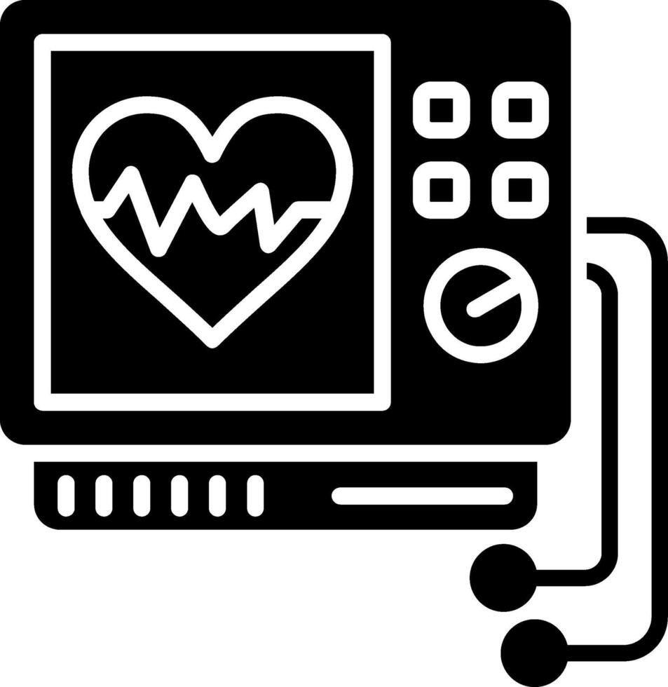 Heartbeat Glyph Icon vector