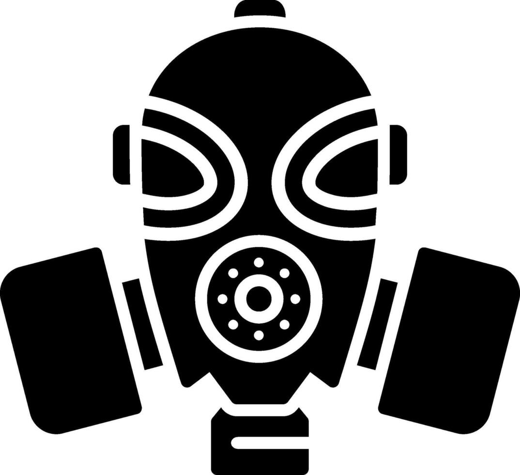 Gas Mask Glyph Icon vector