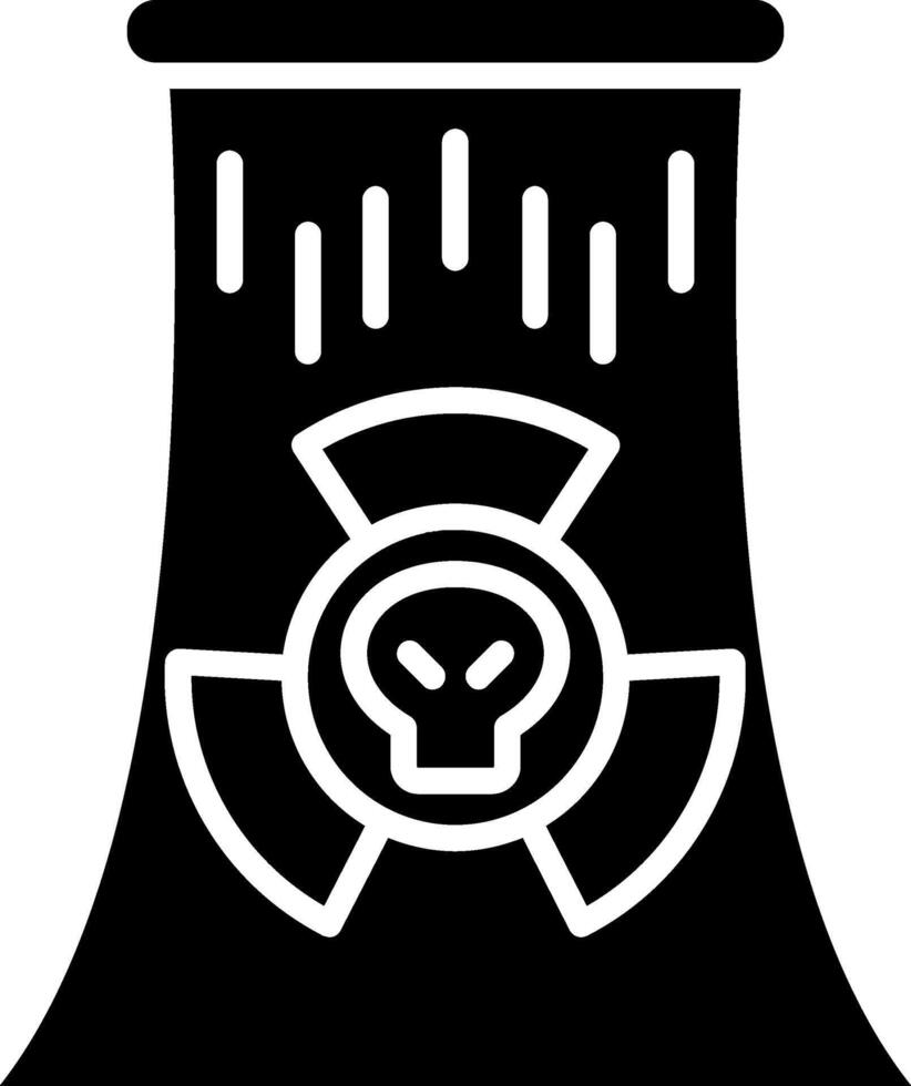 Nuclear Glyph Icon vector
