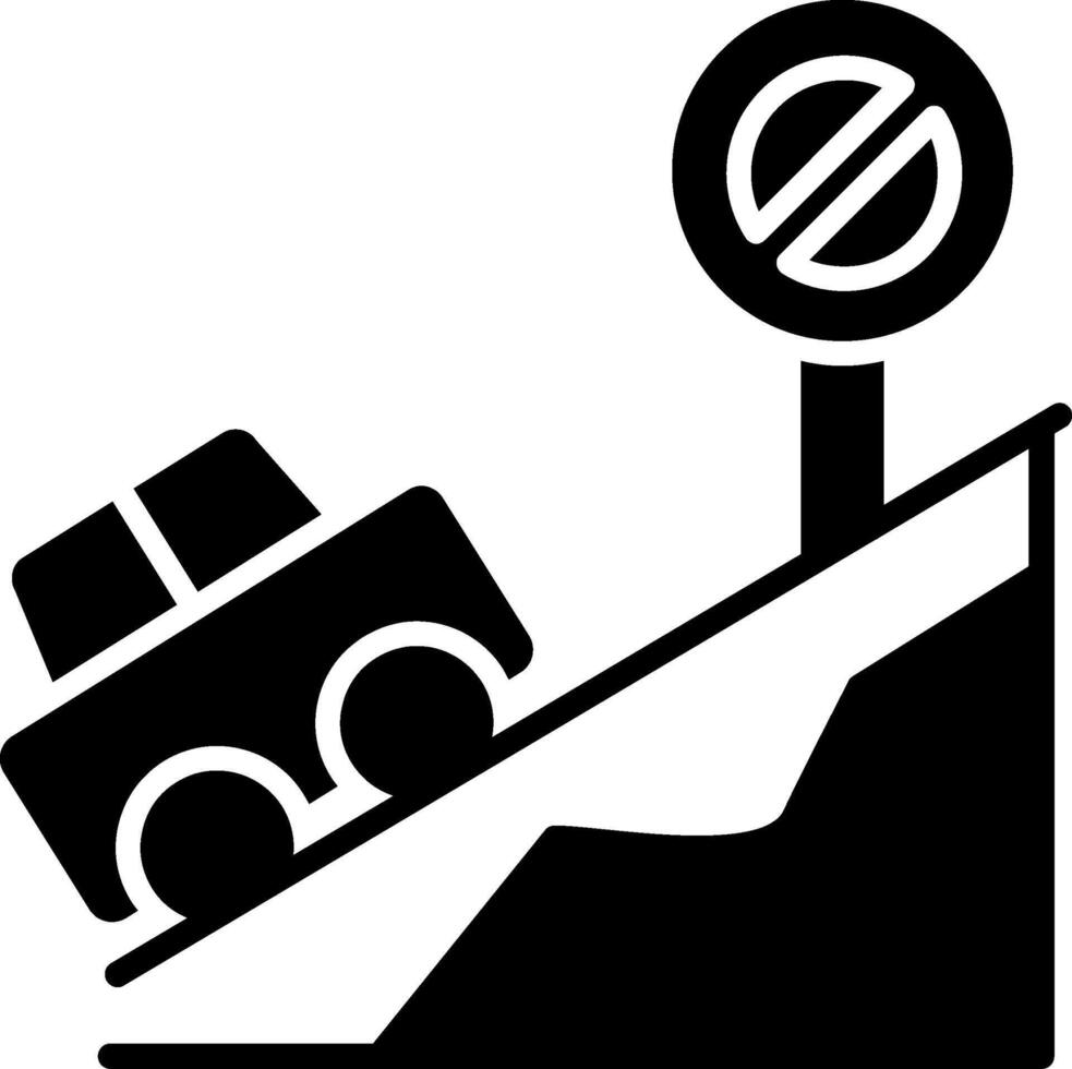 Road Glyph Icon vector