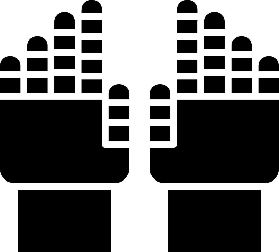 Robotic Hand Glyph Icon vector