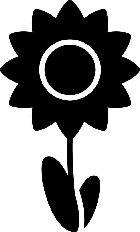 Peony Glyph Icon vector
