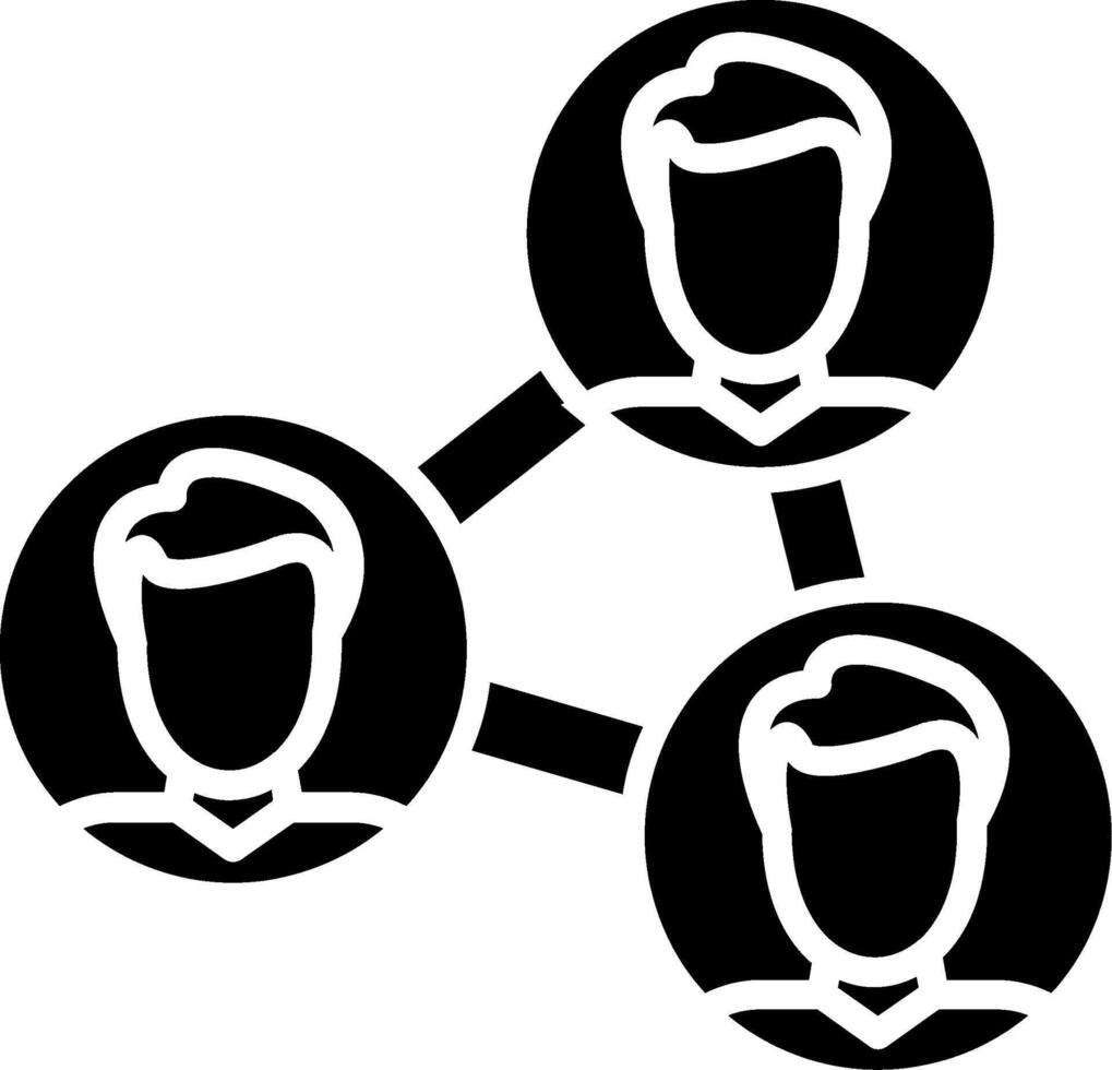 Sharing Glyph Icon vector