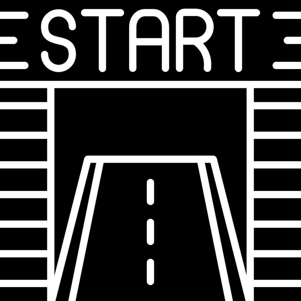 Start Glyph Icon vector