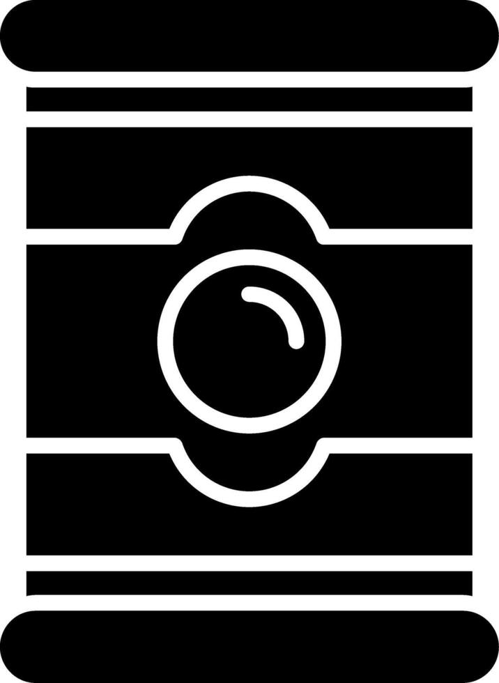 Tinned Food Glyph Icon vector
