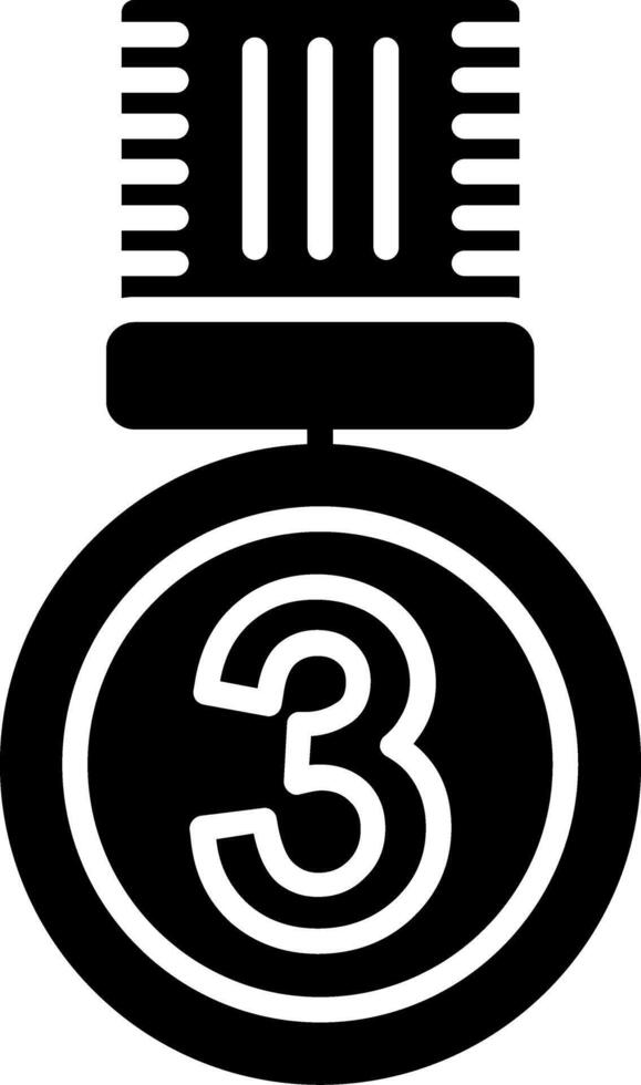 3rd Prize Glyph Icon vector