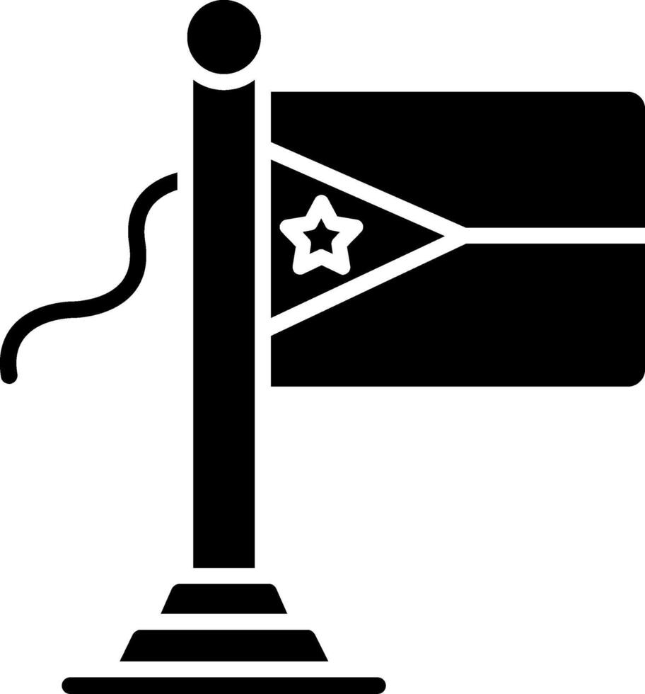 Djibouti Flag Glyph Icon vector