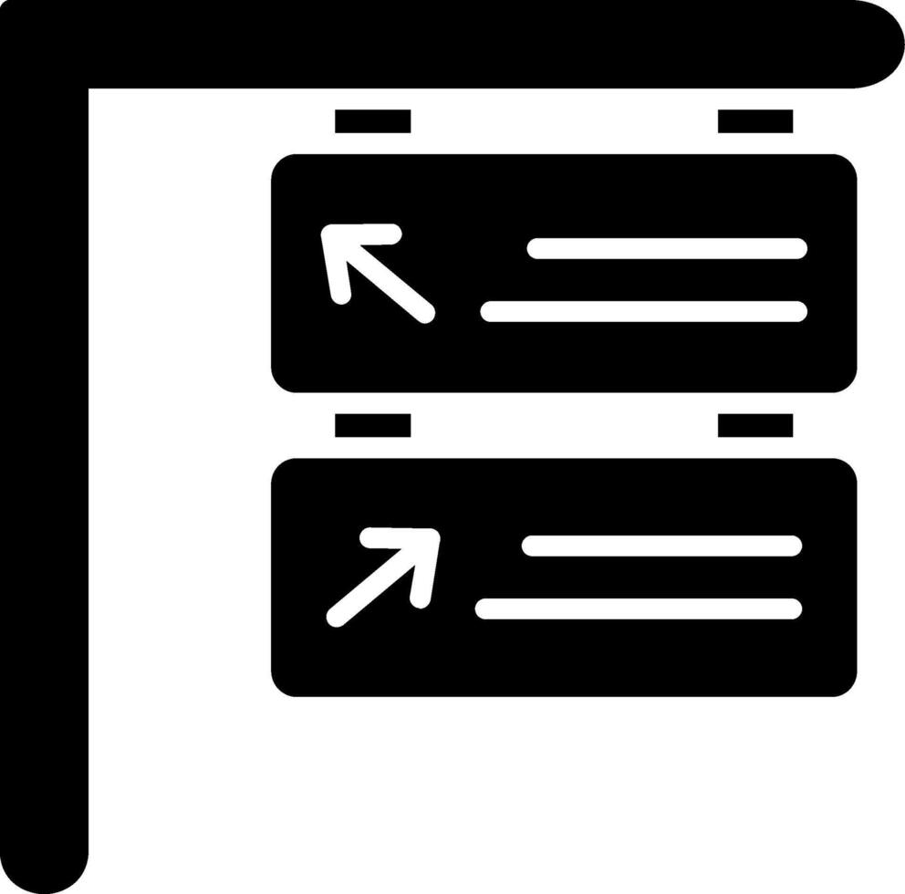 Signage Glyph Icon vector