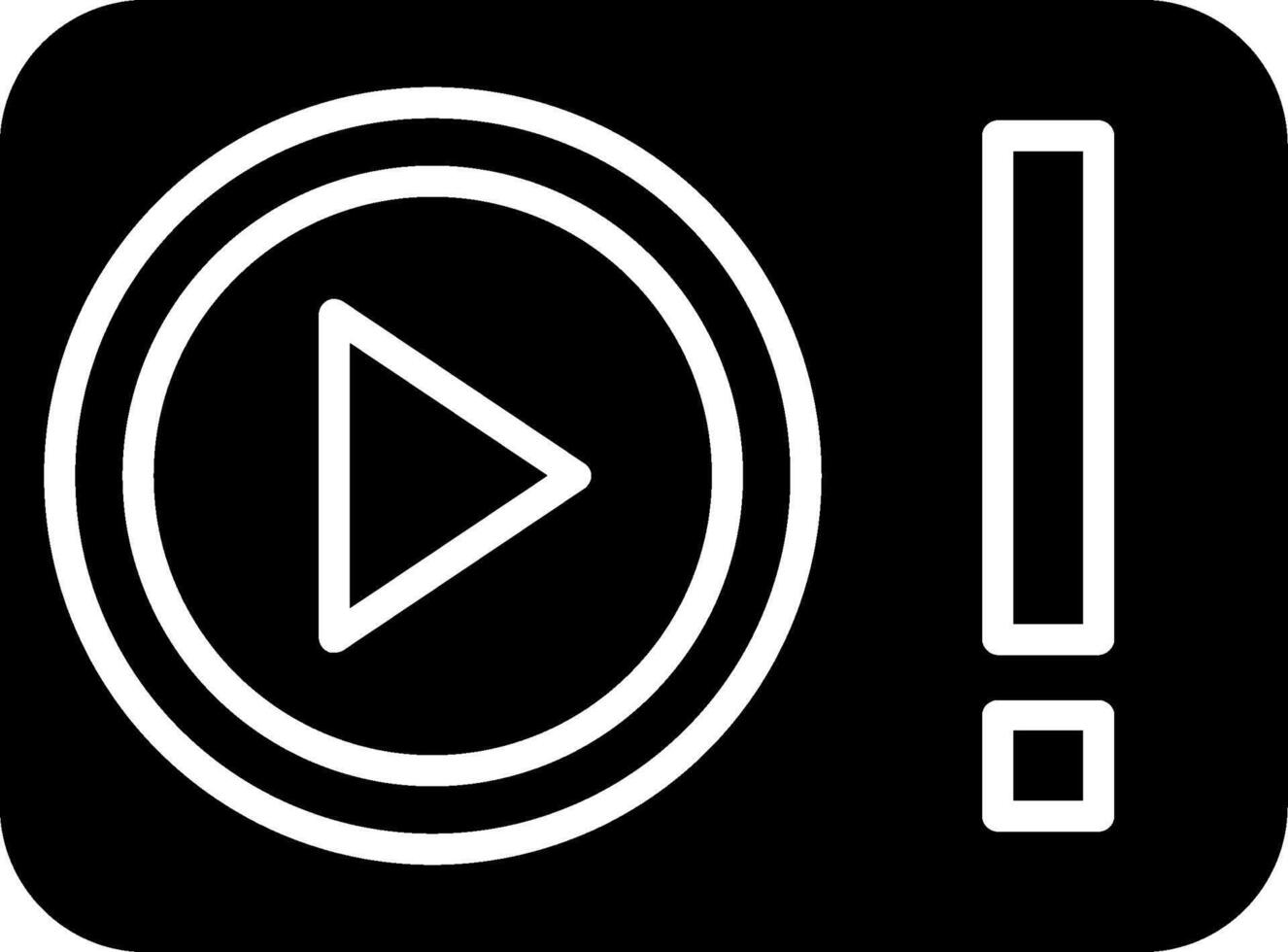 Movie Player Glyph Icon vector