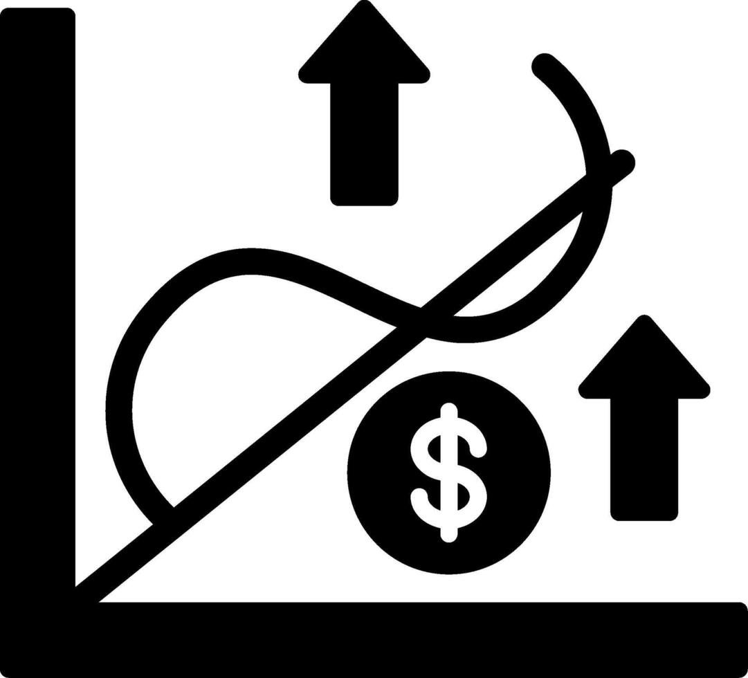 Statistics Glyph Icon vector