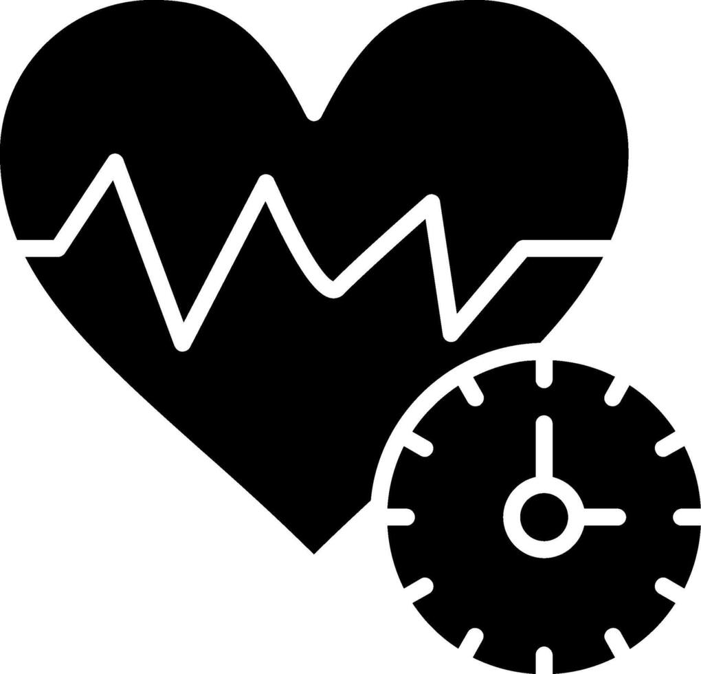 Cardiac Glyph Icon vector