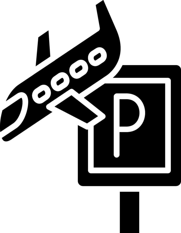 Parking Glyph Icon vector