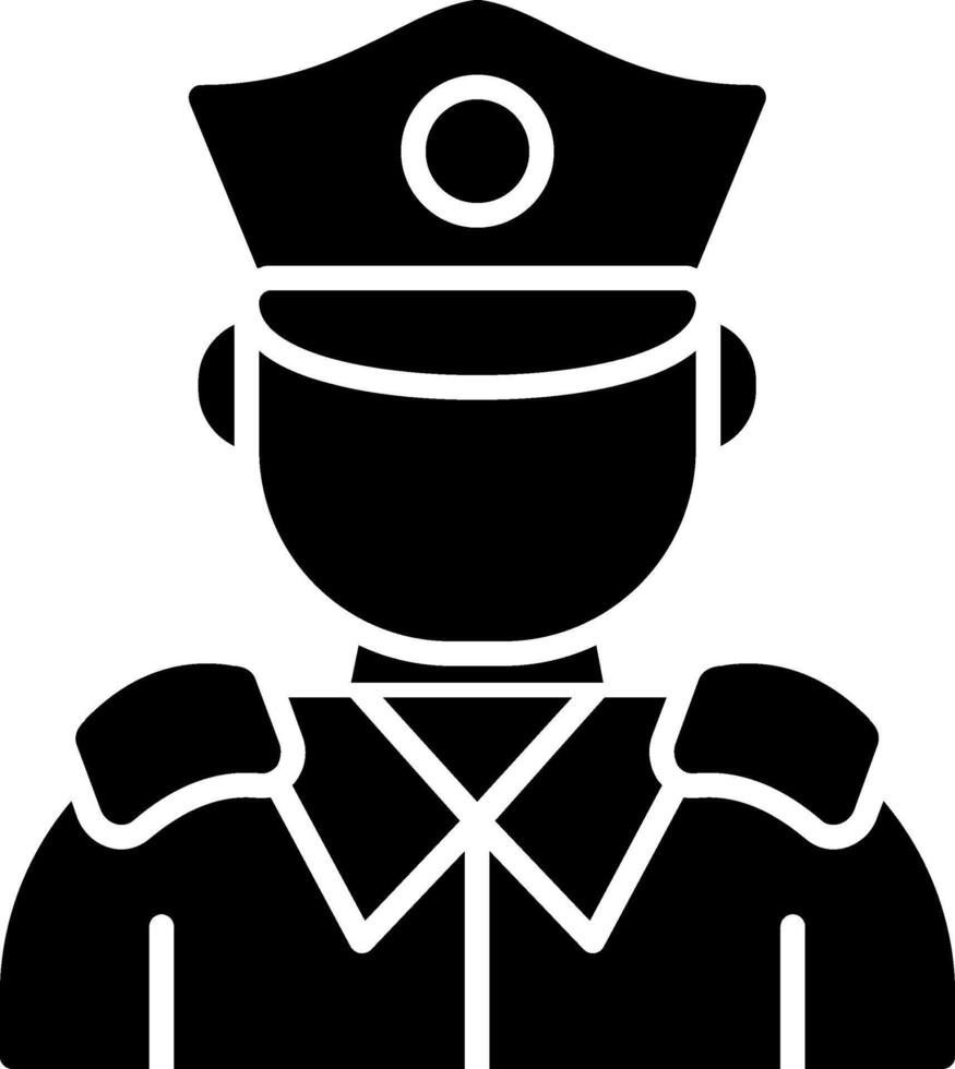 Captain Glyph Icon vector