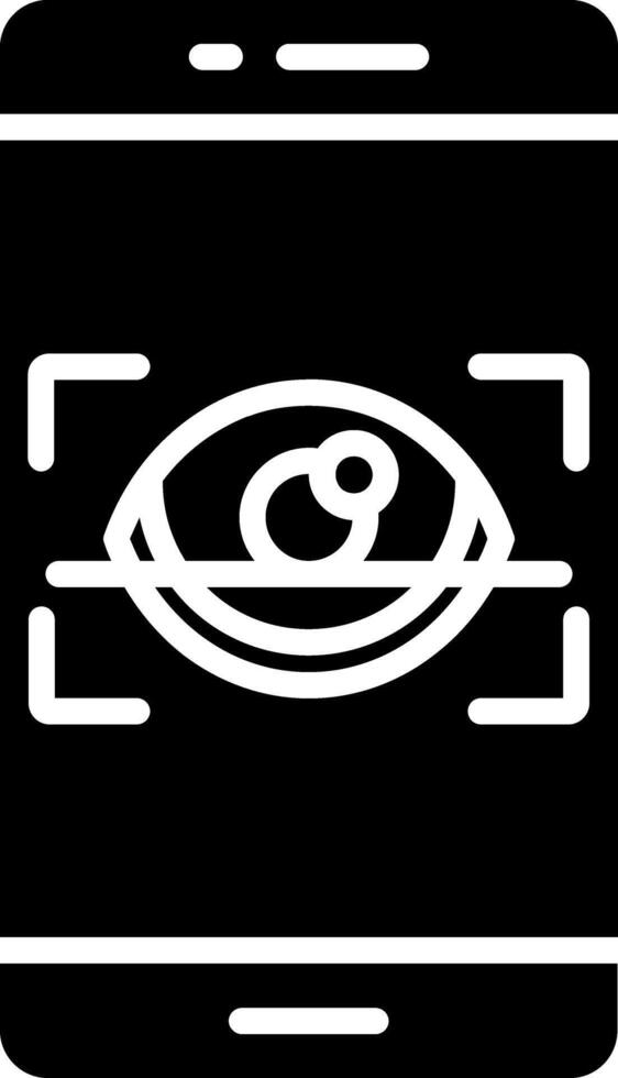 Retinal Scan Glyph Icon vector