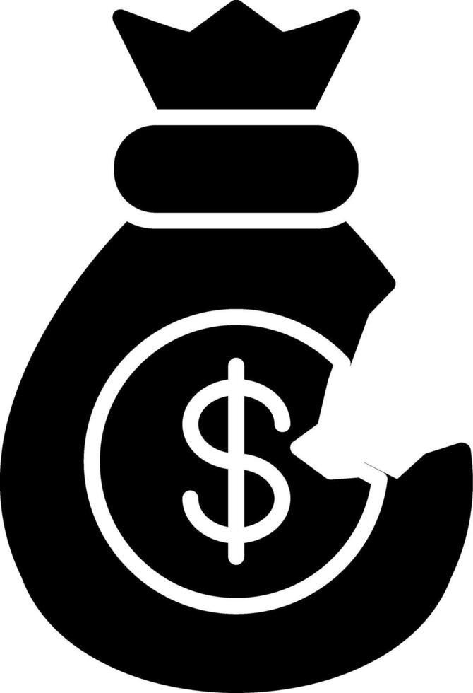 Bankrupt Glyph Icon vector