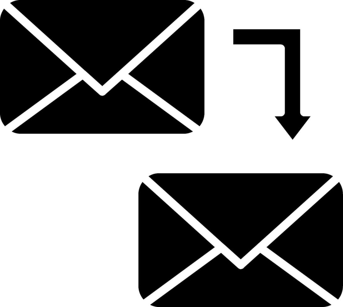 Mail Glyph Icon vector